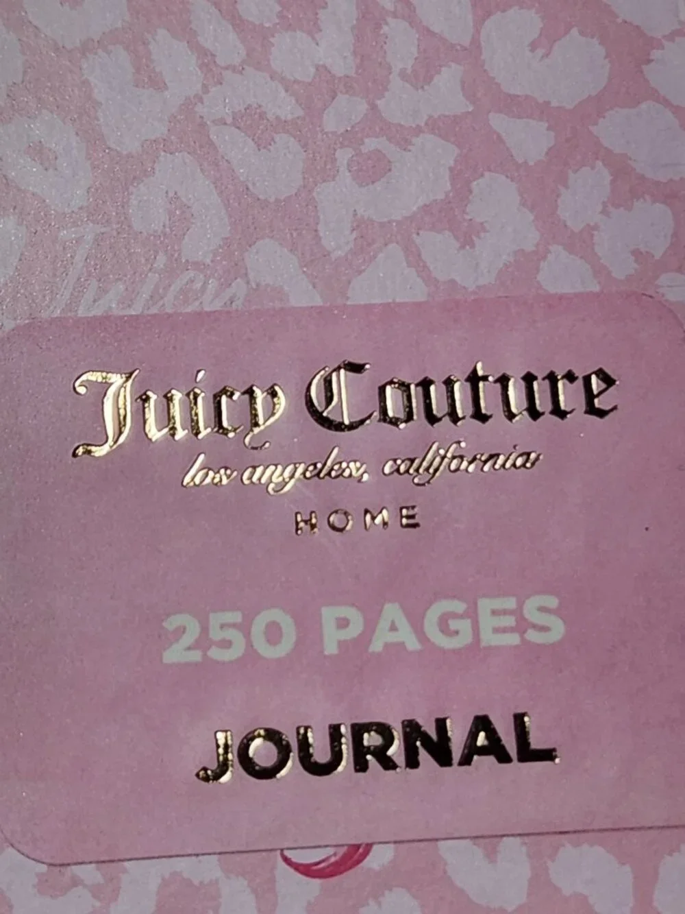 Juicy Couture Journal spiral bound 250 pgs pink BRAND NEW